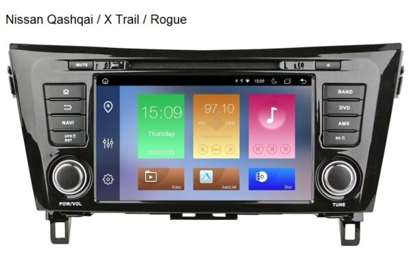 Nissan Qashqai, Nissan X-Trail, Nissan Rogue Android bilstereo multimedia GPS eftermontera bilradio Apple CarPlay