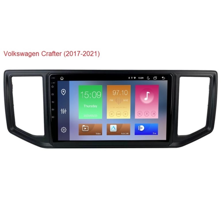 Volkswagen Crafter Android bilstereo multimedia GPS eftermontera bil navigation bluetooth retrofit bilradio Apple CarPlay